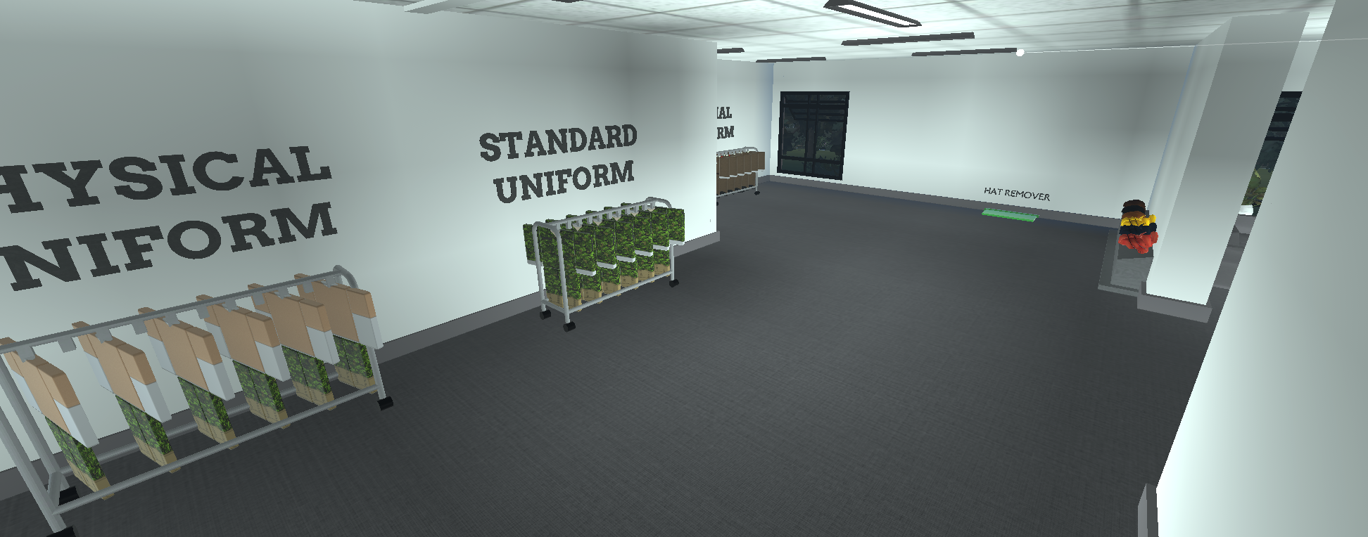 Detailed military headquarters in Roblox featuring Canadian flags and structures